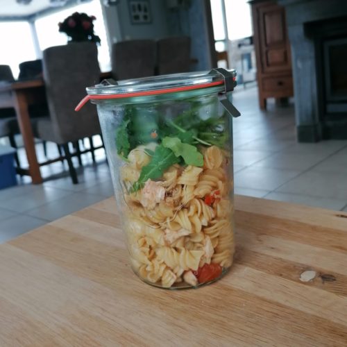 Salade de pâtes poulet roquette